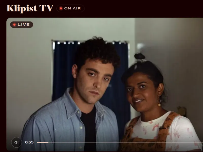 Klipist TV on air, a film playing live